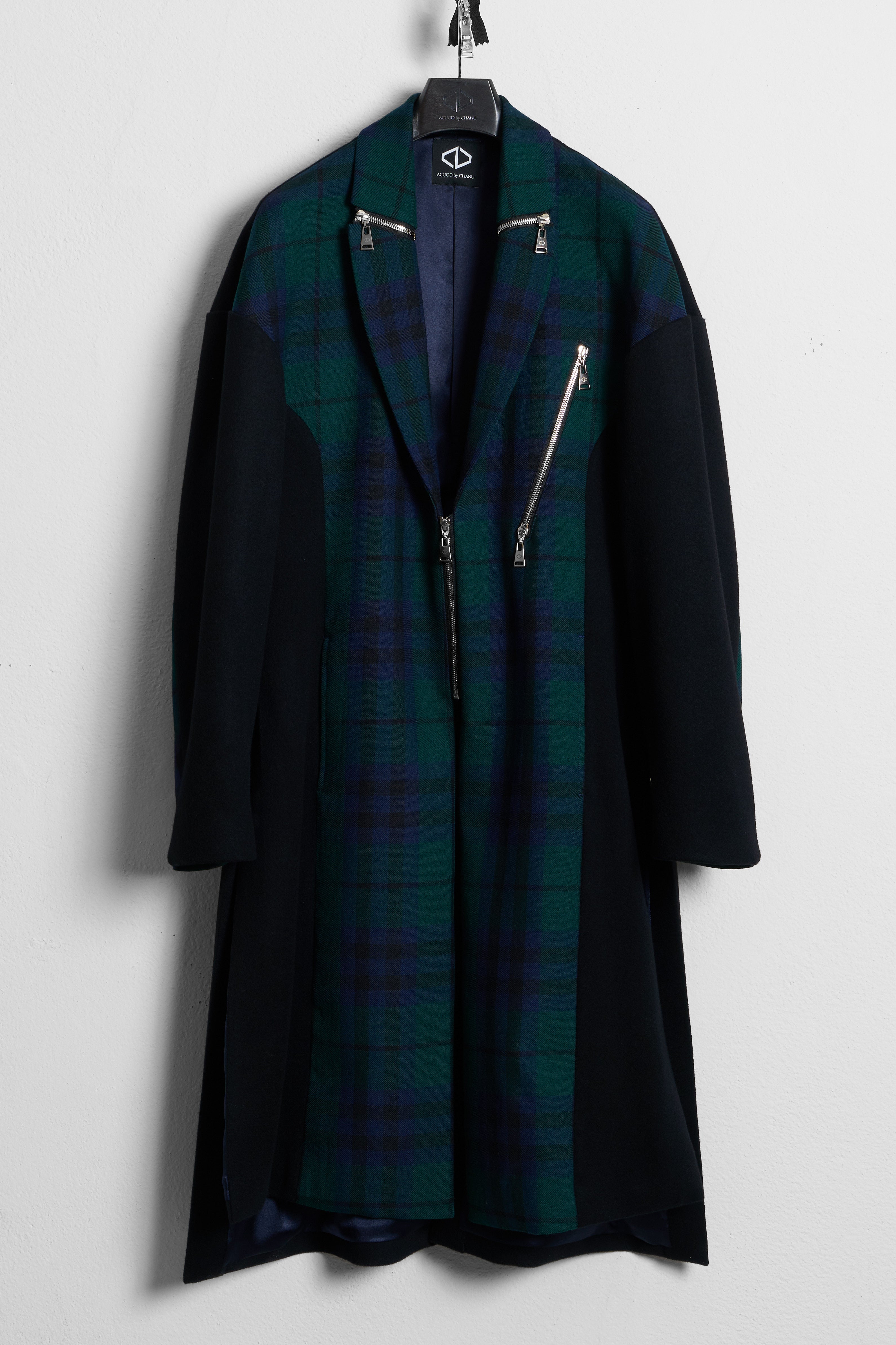 メンズ ACUOD BY CHANU FRONT TARTAN RIB SHIRTS | cq.co.nz