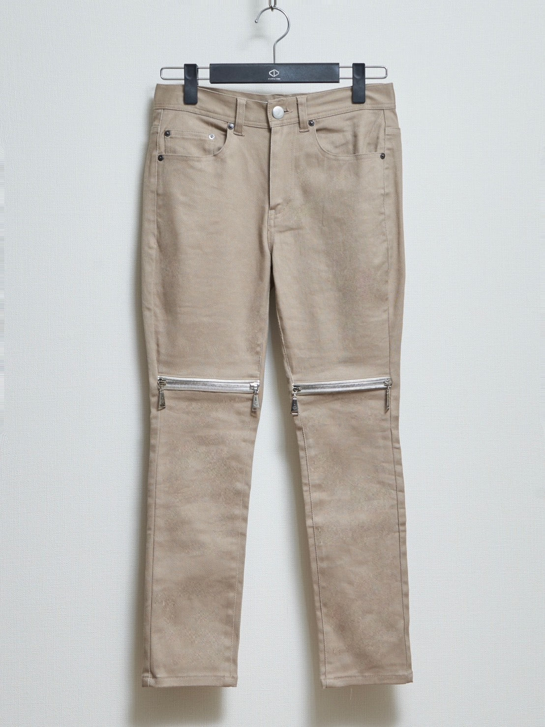 ORDERD PRODUCT】Knee Zip Pants / BEIGE [Earth Tag]