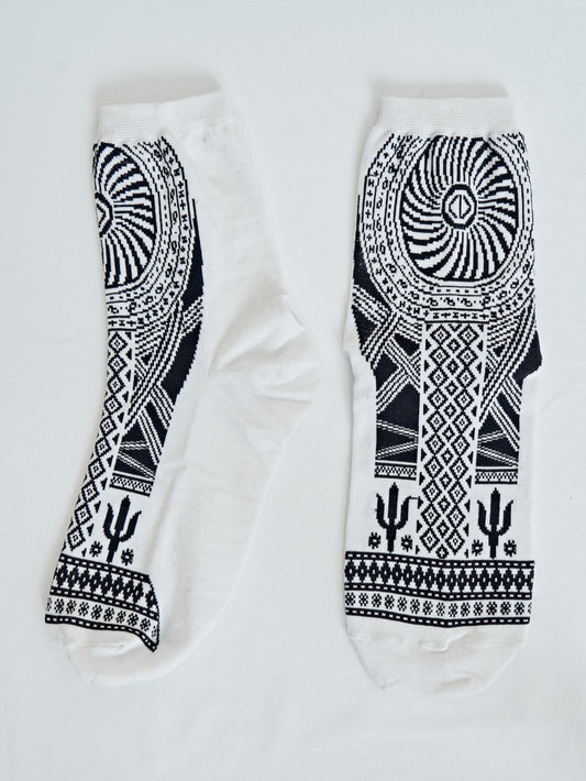 Distortion Socks Nomal / WHITE［#2211］