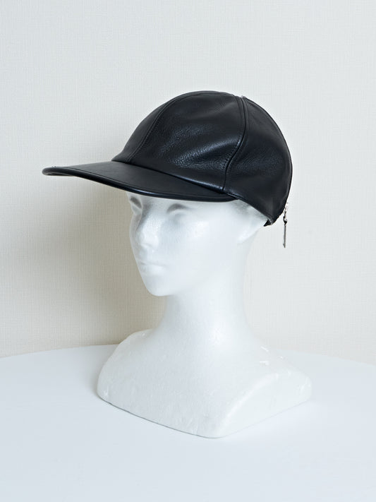 【SAMPLE】Leather Cap / BLACK