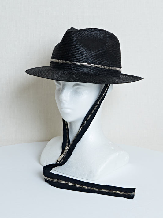 【SAMPLE】Zip Strap Mugiwara Fedora / BLACK