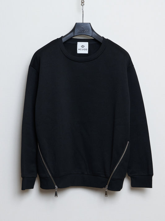 【数量限定】Zipper Sweat Shirt / BLACK［#2412］