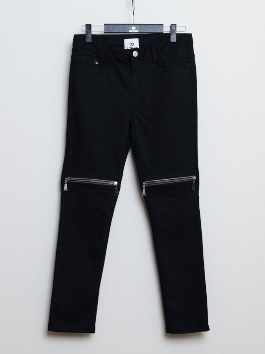 【受注商品】Knee Zip Pants(S) / BLACK［#2412］