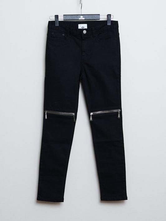 【受注商品】Knee Zip Pants(M) / BLACK［#2412］