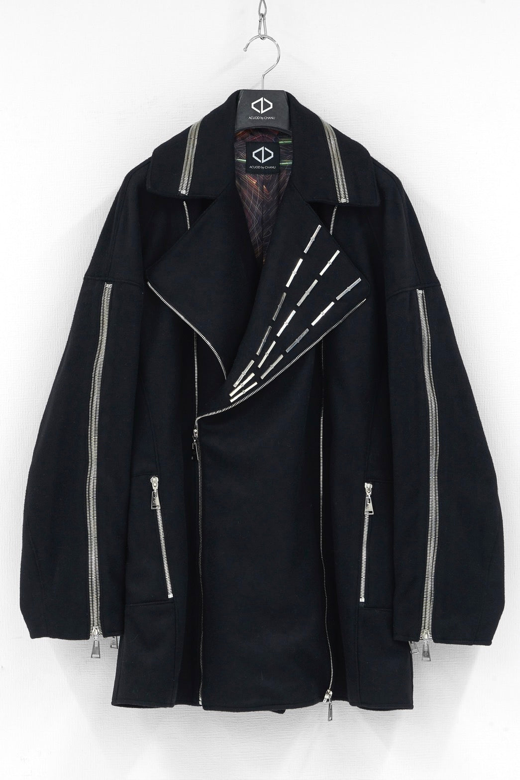 Light Zip Pea Coat / BLACK［#2012］