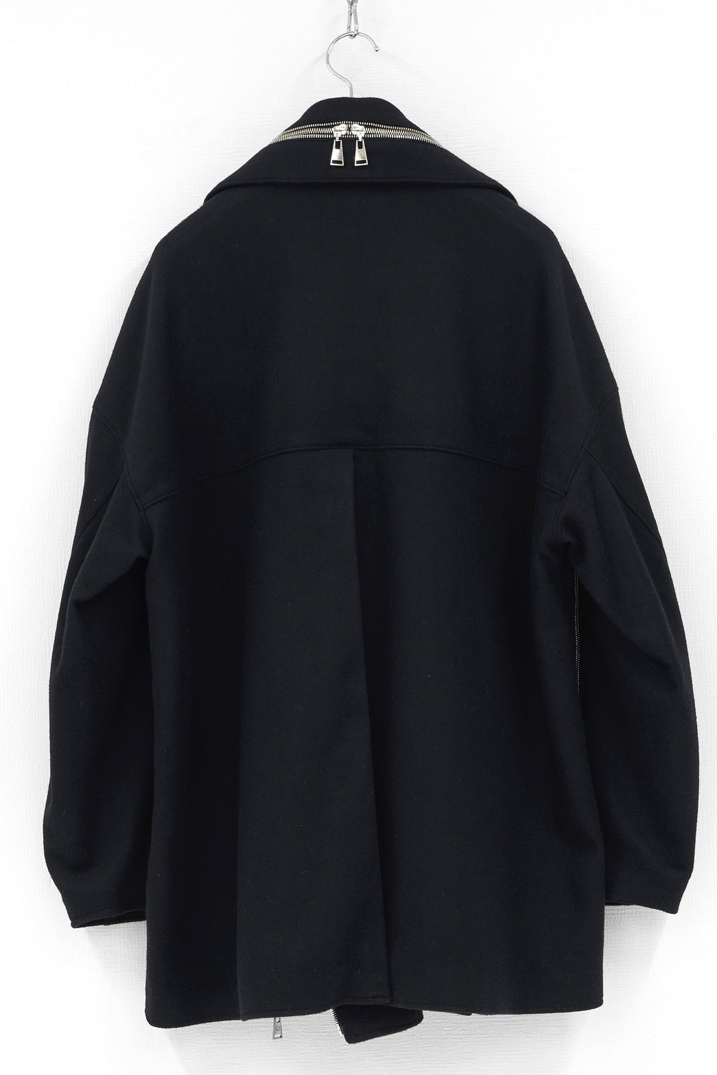 Light Zip Pea Coat / BLACK［#2012］