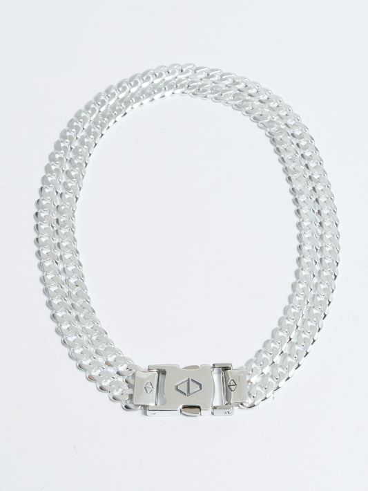 2 Chain Buckle Necklace / SILVER［23S/S COLLECTION］