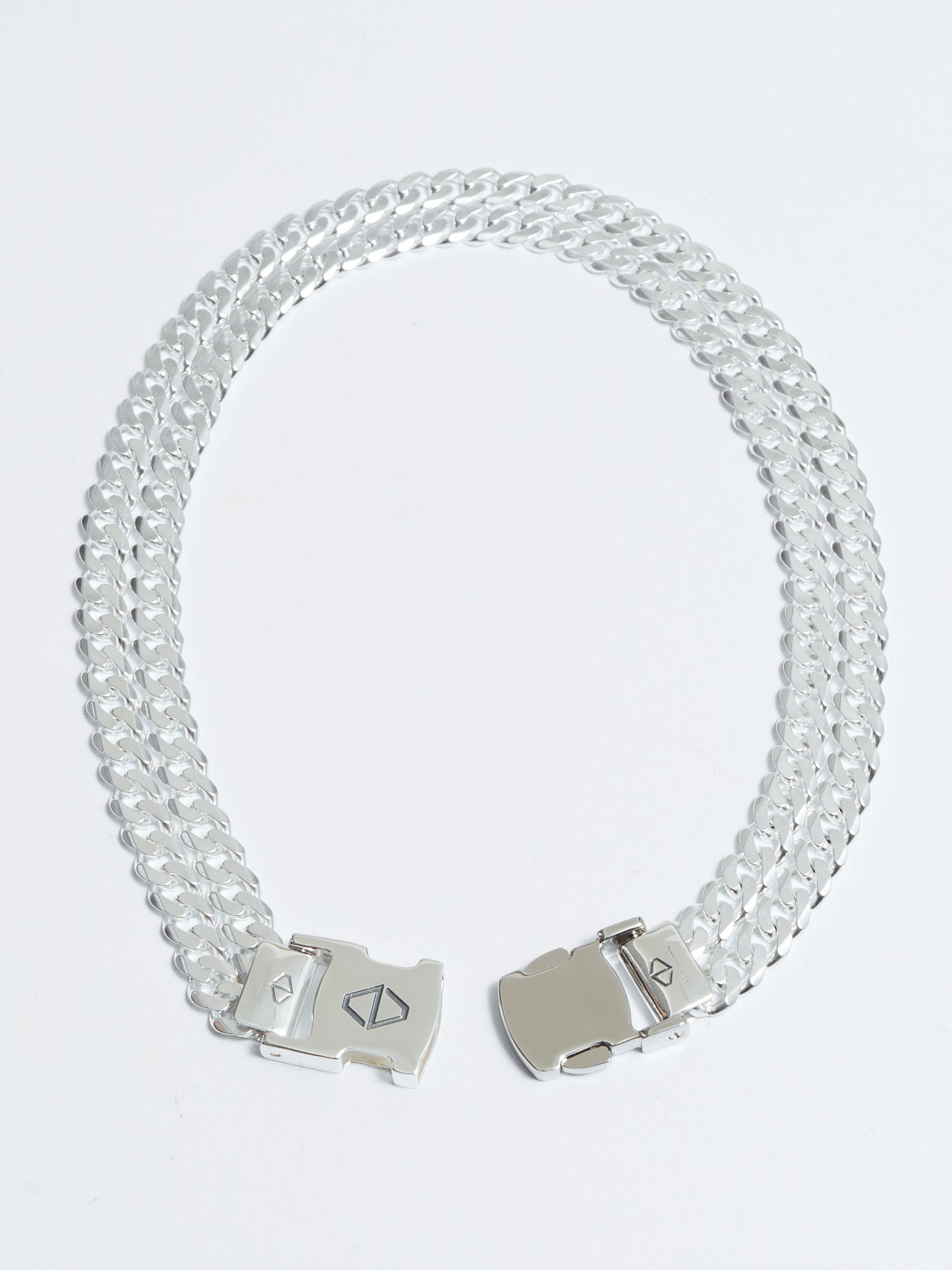 2 Chain Buckle Necklace / SILVER［#2311］