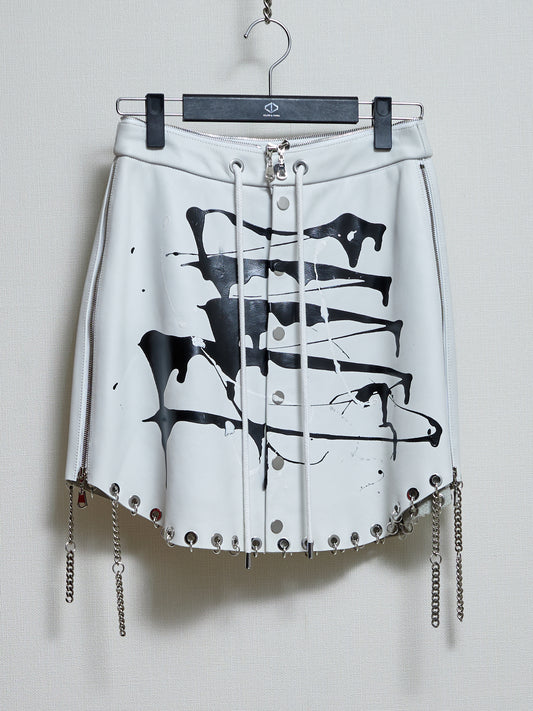 【SAMPLE】Leather Skirt / WHITE