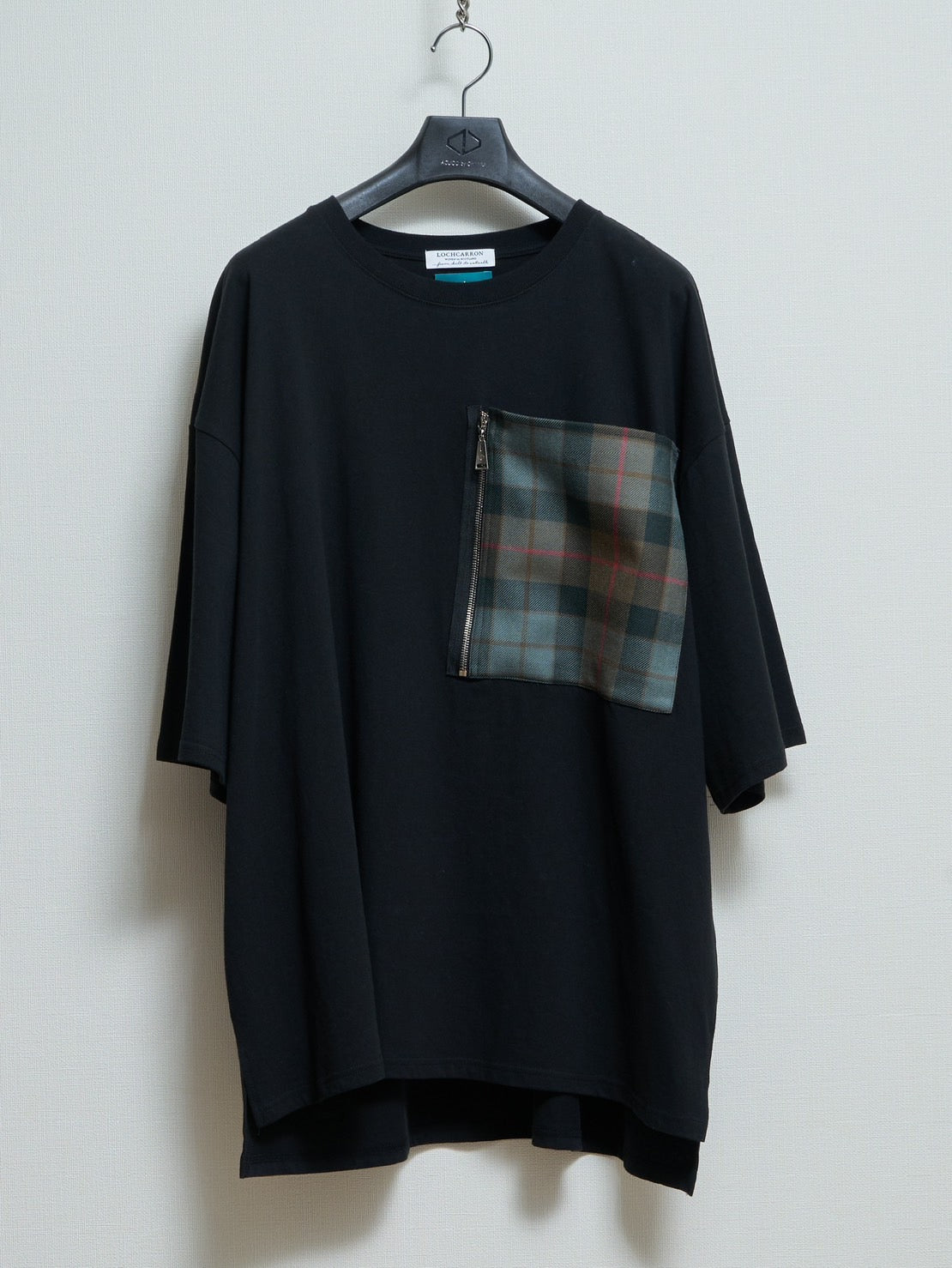 【ORDERD PRODUCT】Tartan Pocket T-Shirts / BLACK-GW [Earth Tag]